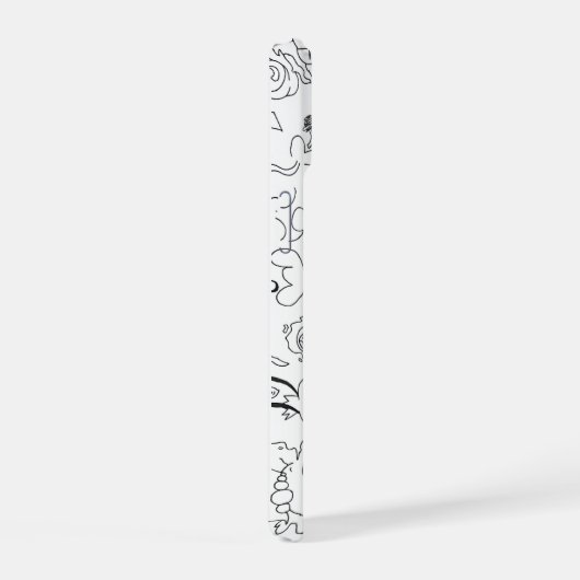 Spooky Pokémon Doodle Case iPhone 15ケース (右側面)