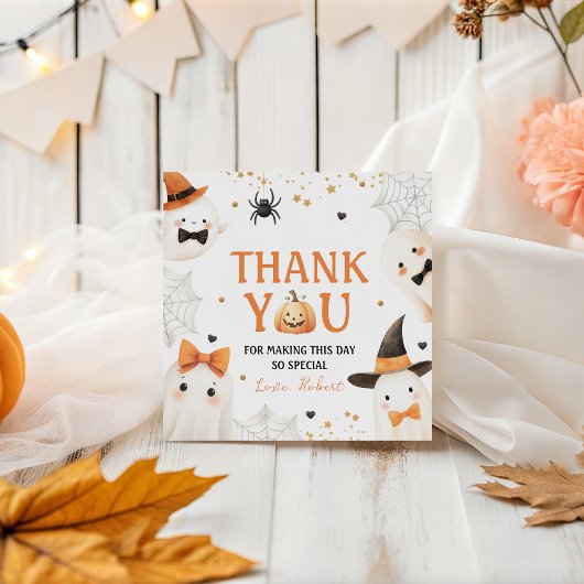 Spooky Pumpkin Birthday Thank You Tag フェイバータグ