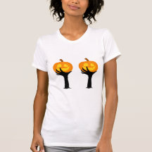 Spooky Pumpkin Embrace – Halloween Tee for Women