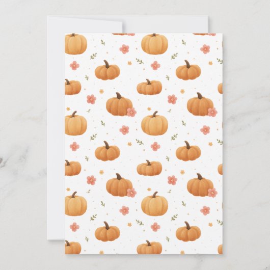 Spooky Pumpkin Ghost Thank You 招待状 (裏面)