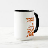  spooky pumpkin Halloween white orang マグカップ (正面右)