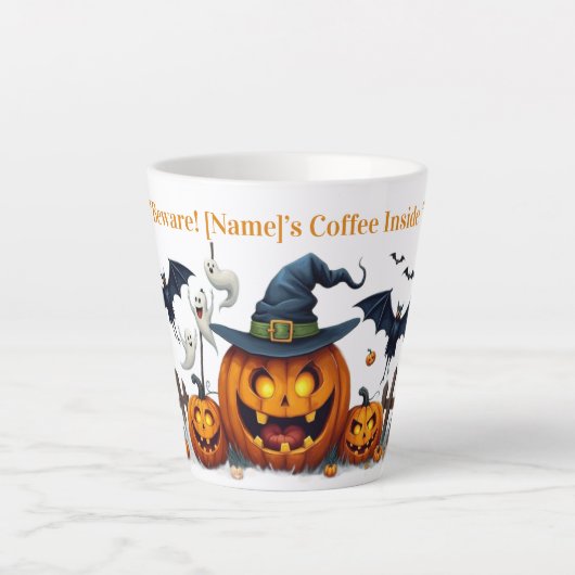 Spooky Pumpkin Magic Mug カフェラテマグ (正面)
