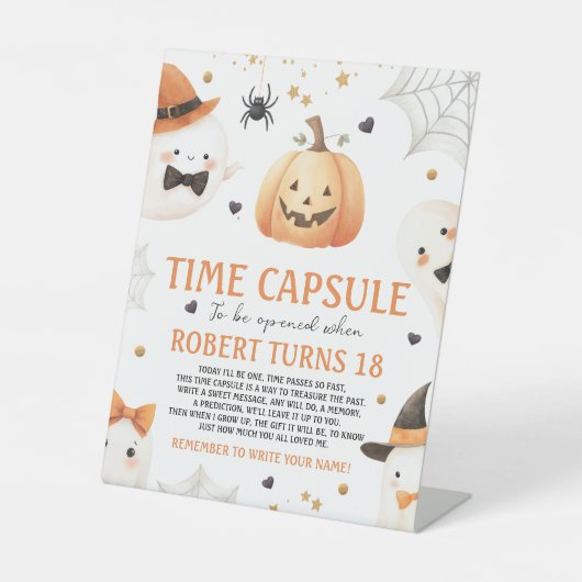 Spooky Pumpkin Time Capsule Sign 台座サイン (正面)