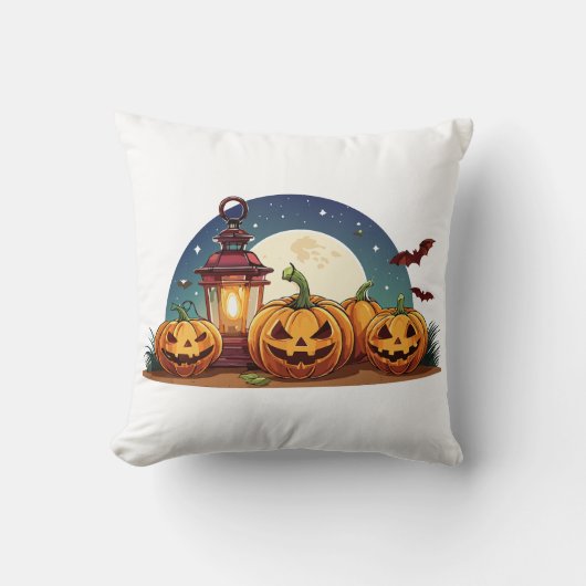 Spooky pumpkins クッション (正面)