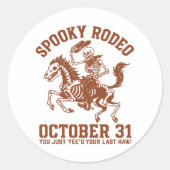 Spooky Rodeo Halloween October 31 ラウンドシール (正面)