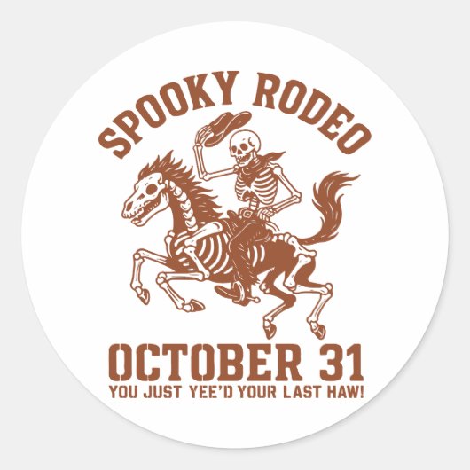 Spooky Rodeo Halloween October 31 ラウンドシール (正面)