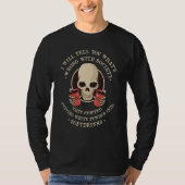 Spooky Sarcastic Skull Dark Humour Tシャツ (正面)