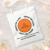 Spooky Scary Typography Modern Happy Halloween フェイバーバッグ (クリップ留めされた状態)