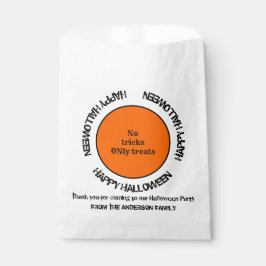 Spooky Scary Typography Modern Happy Halloween フェイバーバッグ