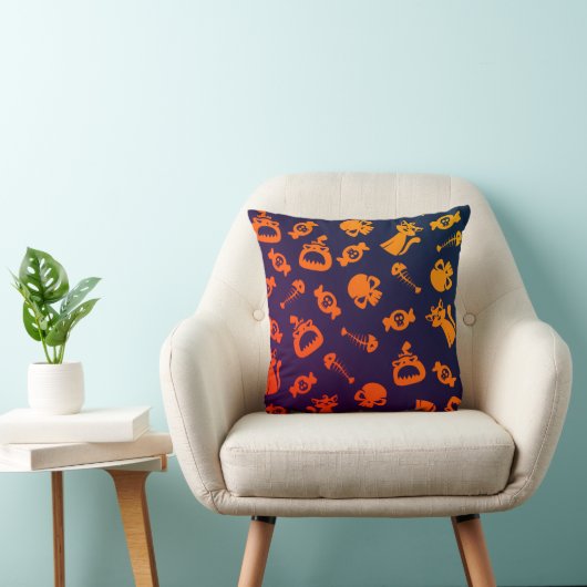 Spooky Seamless Pattern C (Style: 1) クッション (椅子)