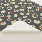 Spooky Seamless Pattern D (Style: 2) シェルパブランケット (3/4)