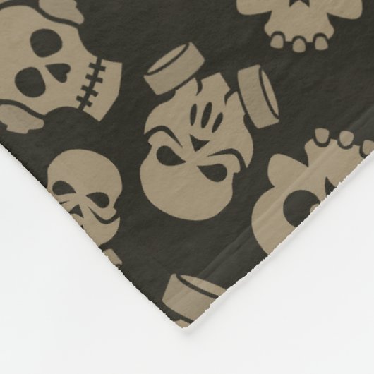Spooky Seamless Pattern E (Style: 3) フリースブランケット (角)