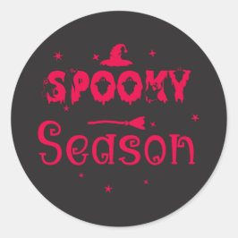 spooky season ウィッチハットステッカー ラウンドシール
