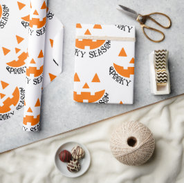 spooky season & ジャック オー ランタン ハロウィン ラッピングペーパー