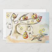 spooky season art, Halloween Tree シーズンカード (正面/裏面)