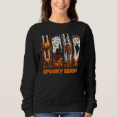 Spooky Season Brush Stroke Halloween Fall Autumn スウェットシャツ (正面)
