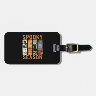 Spooky Season � Cute Ghost, Black Cat, Pumpkin & H ラゲッジタグ