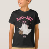 Spooky Season Cute Ghost Funny Halloween Boujee Bo Tシャツ (正面)