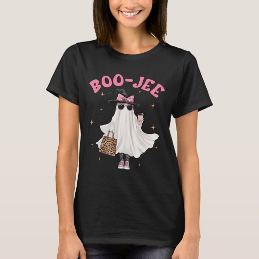 Spooky Season Cute Ghost Funny Halloween Boujee Bo Tシャツ (正面)