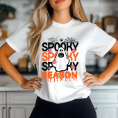 Spooky Season Ghost - Cute Halloween Spider Tシャツ