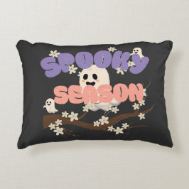 Spooky Season ghost Halloween accent Throw Pillow アクセントクッション