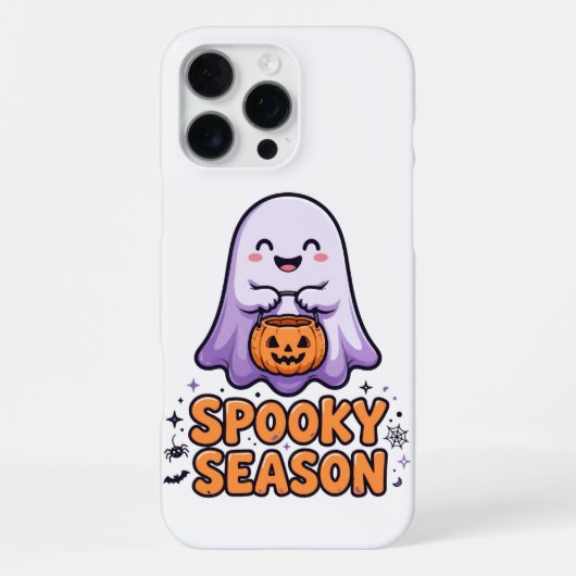 Spooky Season Ghost iPhone 16 Pro Max Case iPhoneケース (裏面)