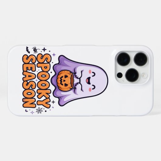 Spooky Season Ghost iPhone 16 Pro Max Case iPhoneケース (裏面横)