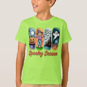 Spooky Season Halloween Fall Autumn Brush Strokes Tシャツ (正面)