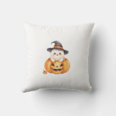 Spooky Season Halloween Ghost Pumpkin Throw Pillow クッション (裏面)