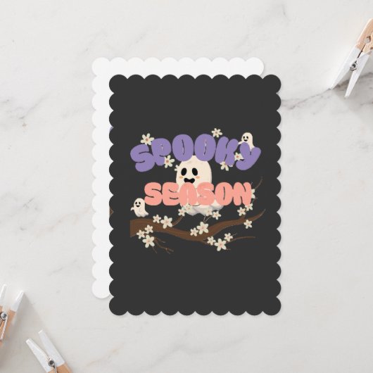 Spooky Season Halloween Greeting Card カード (正面/裏面インサイチュ)