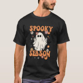 Spooky Season Halloween Py Ghost Pumpkin Tシャツ (正面)