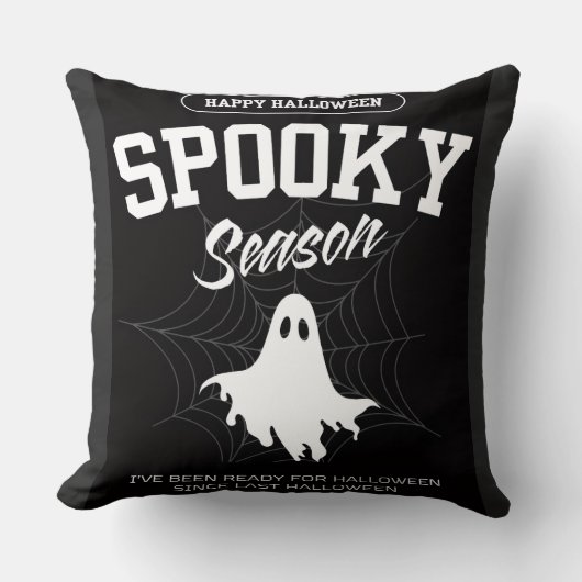 Spooky Season Halloween Throw Pillow  クッション (正面)
