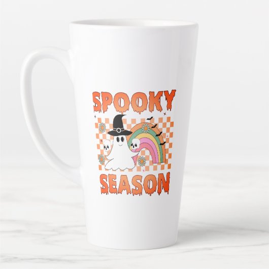 Spooky Season Halloween Vibes-45634 カフェラテマグ (左)