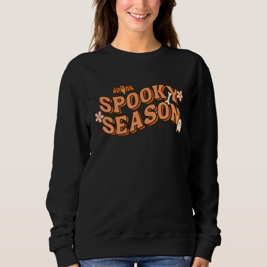 Spooky Season Happy Halloween Cute Boo For Men & W スウェットシャツ (正面)