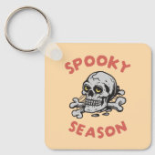  spooky season scary スカル ハロウィン キーホルダー (正面)