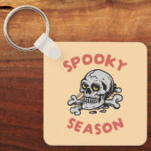  spooky season scary スカル ハロウィン キーホルダー (正面)