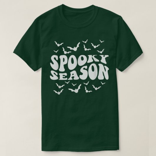 Spooky Season - Scary Bat Lover Sky Kittens Hallow Tシャツ (デザイン正面)