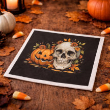 Spooky Season Skull and Pumpkin Halloween Party