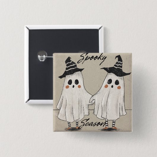 "Spooky Season Squad" 缶バッジ (正面&裏面)