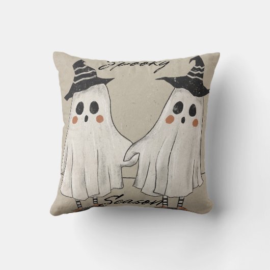 Spooky Season Squad Throw Pillow クッション (裏面)