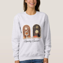 Spooky Season Sweatshirt | Cute Ghost & Pumpkin 