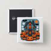 Spooky Season Vibes Halloween Pumpkins Custom 缶バッジ (正面&裏面)