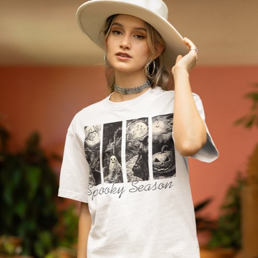 Spooky Season Vintage Halloween Ghost Pumpkin  Tシャツ