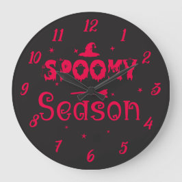  spooky season witch hat Halloween 壁掛け時計 ラージ壁時計