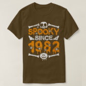 Spooky Since 1982 Scary Skeleton 40th Birthday Hal Tシャツ (デザイン正面)
