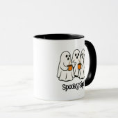 Spooky Sips Ghost Halloween Mug マグカップ (正面右)