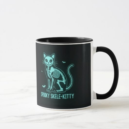 Spooky Skele-Kitty Mug マグカップ (右)