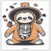 Spooky skeleton sloth trick or treating Classic T- シール (シート)