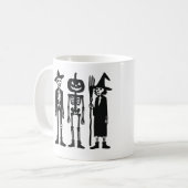 Spooky Skeleton Trio Halloween Mug コーヒーマグカップ (正面左)