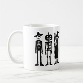 Spooky Skeleton Trio Halloween Mug コーヒーマグカップ